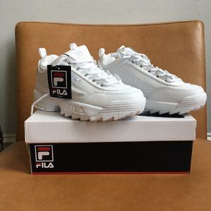FILA disruptor II premium white size 8